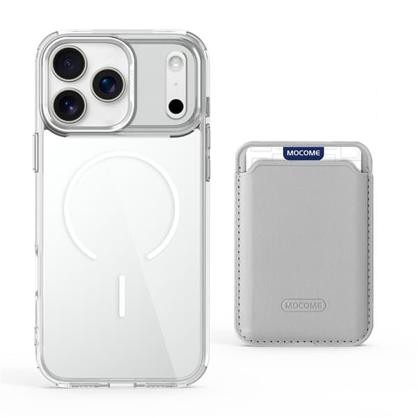 Mobilskal till iPhone 17 Pro MagSafe med Korthållare - Transparent Transparent