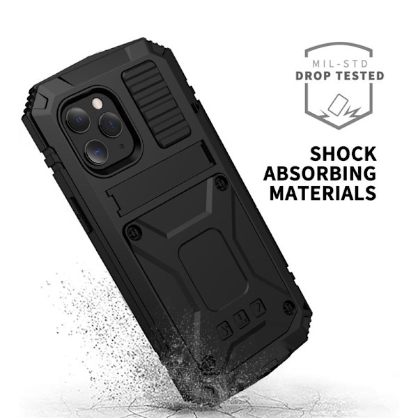 R-JUST Mobilskal till iPhone 12 Pro Max Shockproof Svart