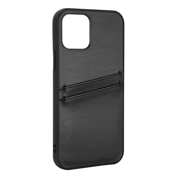 Buffalo iPhone 12/12 Pro Skal Korthållare - Musta Black