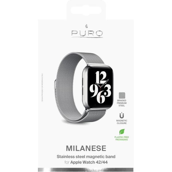 Puro Apple Watch 42/44/45/49 mm Armband Stainless - Silver Silver