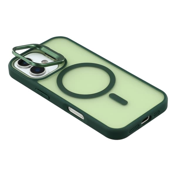 Mobilskal till iPhone 17 MagSafe Lins Kickstand - Grön Grön
