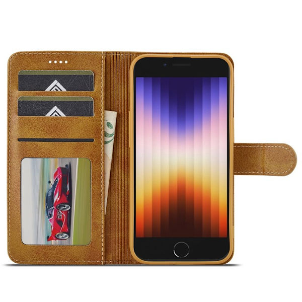 LC.IMEEKE iPhone 16e Plånboksfodral Konstläder - Gul
