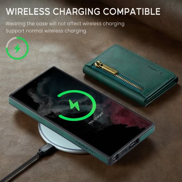 DG.MING Plånboksfodral till Samsung Galaxy S22 Ultra 5G - Grön