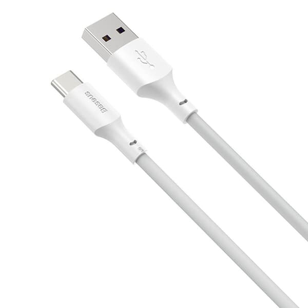 Baseus 2-pack USB-C till USB-A kabel 40 W 5 A 1.5m Vit Vit