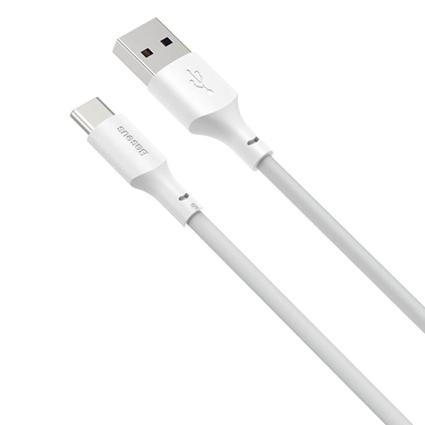 Baseus 2-pack USB-C till USB-A kabel 40 W 5 A 1.5m Vit White