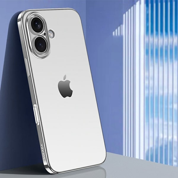 SULADA Mobilskal till iPhone 16 Plus Electroplated AG Matte TPU Silver