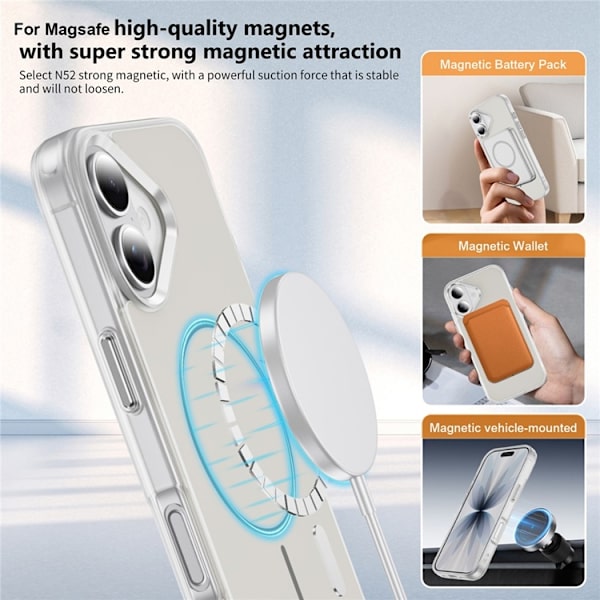 Mobilskal till iPhone 17 MagSafe Skin Touch TPU PC - Vit Vit