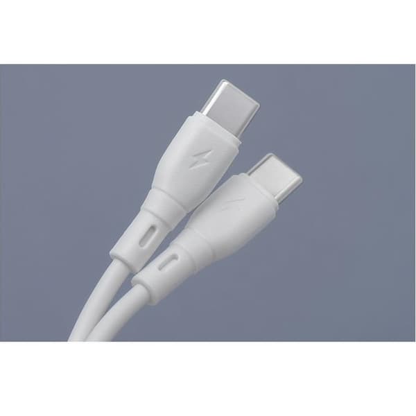 Blå Stjerne USB-C - USB-C 3A 60W Kabel 1m ECO PJ73-13-3 - Hvid Vit