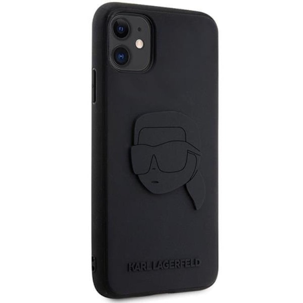 Karl Lagerfeld iPhone 11/XR Mobilskal Rubber Karl Head 3D Svart