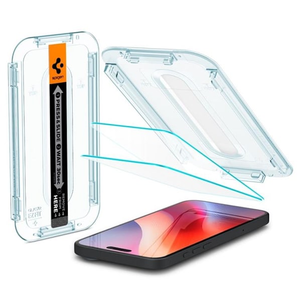 [2-Pack] Spigen iPhone 16/15 Härdat Glas Skärmskydd 'EZ' Fit