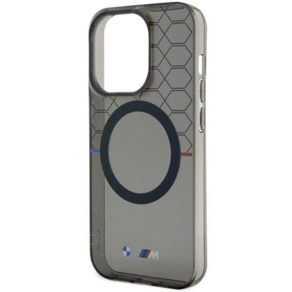 BMW iPhone 14 Pro Mobilskal Magsafe Pattern - Grå