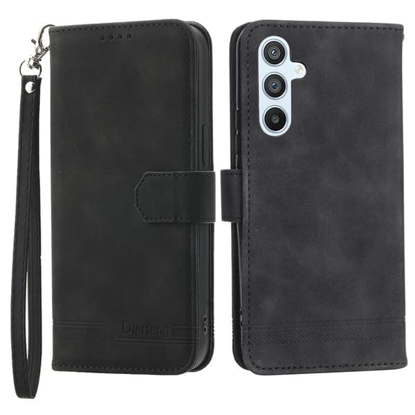 DIERFENG DF-03 Plånboksfodral för Samsung Galaxy A54 5G - Konstläder - Svart