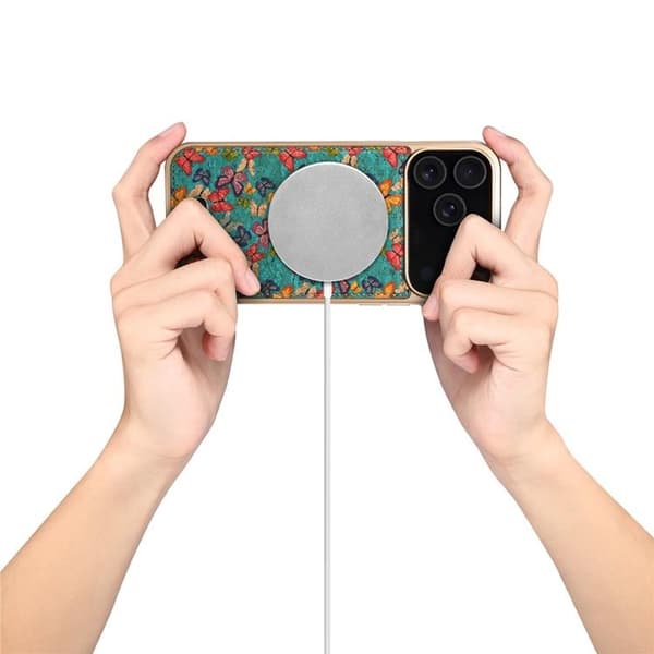 DENIOR Mobilskal till iPhone 17 Pro MagSafe Detachable - Butterfly Blå