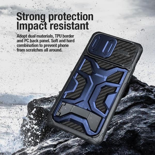 Nillkin iPhone 14 Pro -kuori Adventurer Pro - sininen Blå