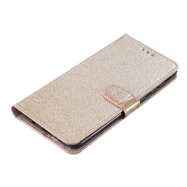 Samsung Galaxy S26 Edge Plånboksfodral Glitter Anti-Scratch Konstläder - Guld