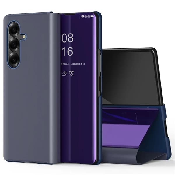 Mobilskal till Galaxy Z Fold7 5G View Window PU Läder + PC - Lila Lila