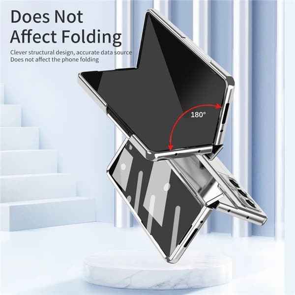 Mobilskal till Galaxy Z Fold7 5G med Skärmskydd Hinge - Silver Silver