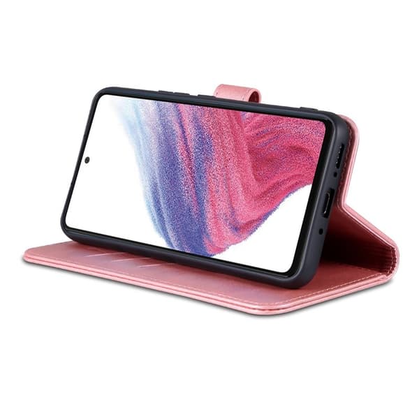 AZNS Samsung Galaxy A54 5G Plånboksfodral Konstläder - Roséguld