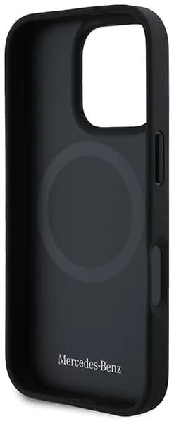 Mercedes Mobilskal till iPhone 16 Pro Max MagSafe Textured Plain Läder Svart