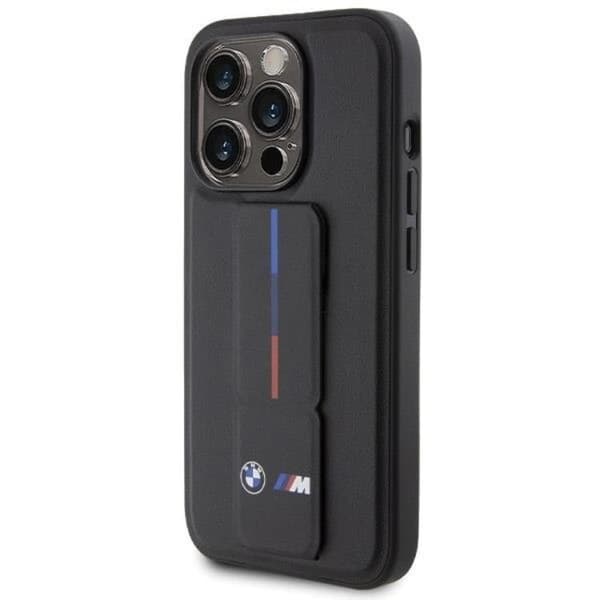 BMW telefontaske til iPhone 15 Pro Max Grip Hot Stamp - Sort Black