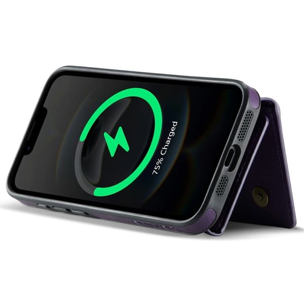 DG.MING M5 Series Mobilskal till iPhone 16e Magnetiskt Konstläder Lila