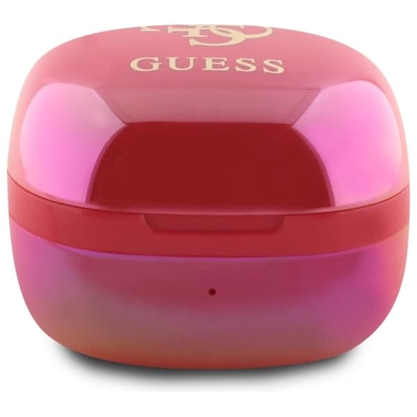 Guess TWS In-Ear Hörlurar Bluetooth Iridescent 4G Printed Logo - Fuschia Röd
