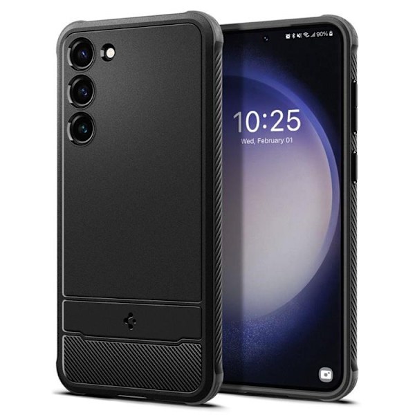 Spigen Galaxy S23 Cover Rugged Armor - Sort Svart