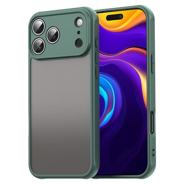 Mobilskal till iPhone 17 Pro Frostade krockkuddar Drop Proof - Grön Grön