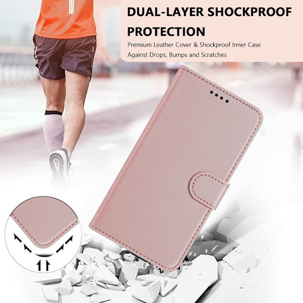 iPhone 17 Pro Max Plånboksfodral Anti Drop - Roséguld Roséguld