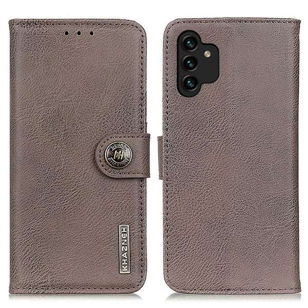 KHAZNEH Textured Plånboksfodral Galaxy A13 4G - Grå