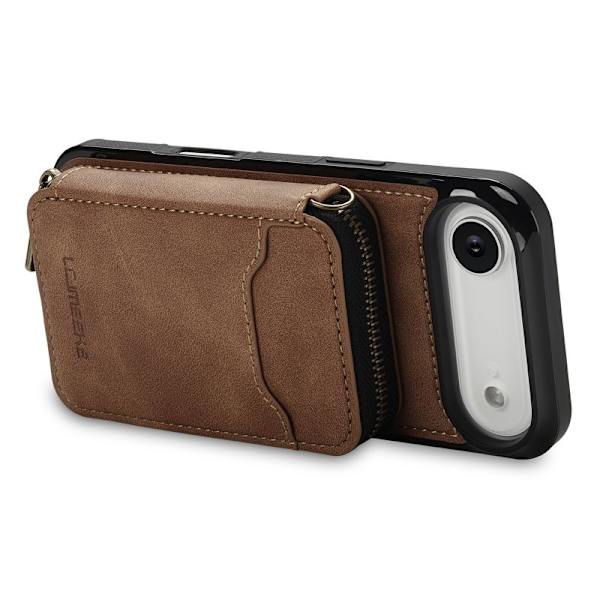 LC.IMEEKE L6 iPhone Air Plånboksfodral Konstläder - Brun