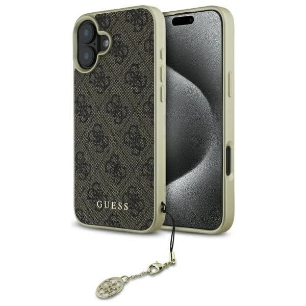 Guess Mobilskal till iPhone 16 Plus 4G Charms Collection - Brun Brun