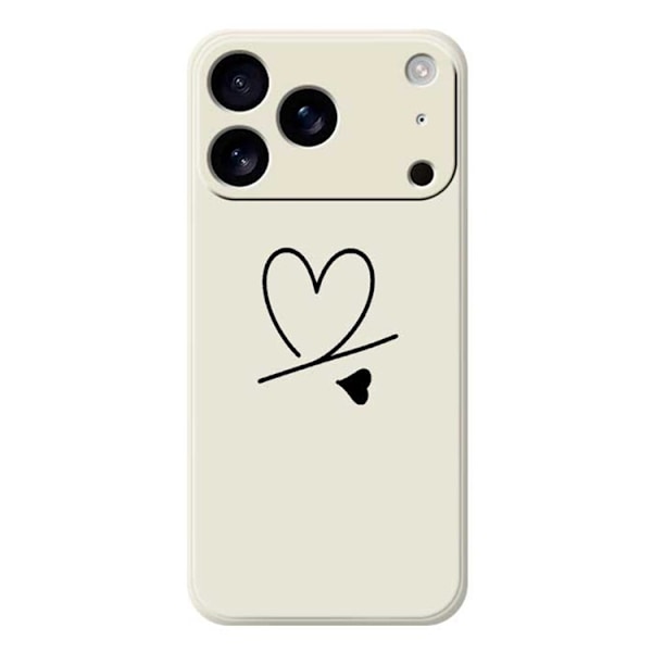 Mobilskal till iPhone 17 Pro Max Love Pattern Printing Straight - Beige Beige