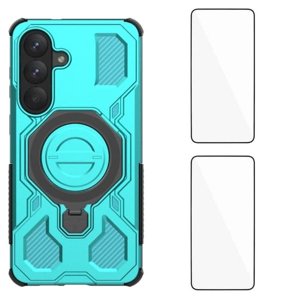 WANLONFENG Samsung Galaxy S26 Plus Skal PC TPU KJ Serie - Grön