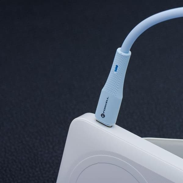 FORCELL USB-A till USB-C 66W Kabel 3A 1m QC4.0 Silikon C342 - Blå
