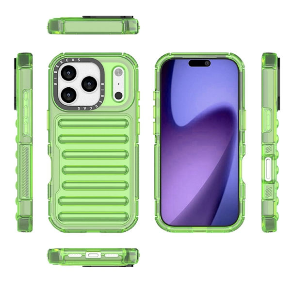 Mobilskal till iPhone 17 Pro Max Stripe Design Detachable - Grön Grön