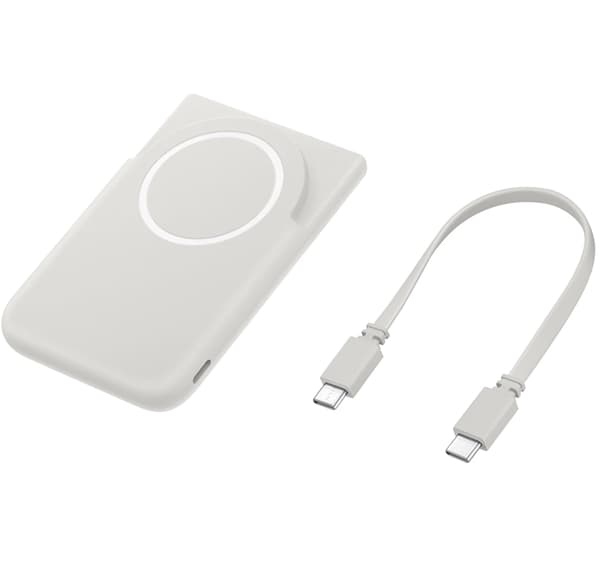 Samsung Trådlös MagSafe Powerbank 5000mAh 25W Qi2 USB-C - Grå Grå