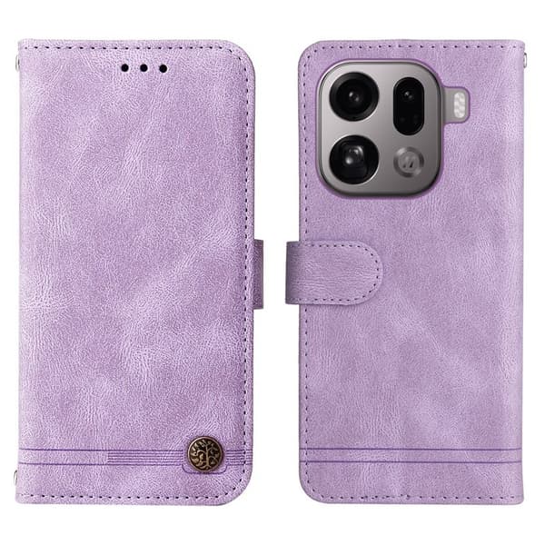 Oppo Find X9 Pro 5G Ställ Plånboksfodral Konstläder - Lila