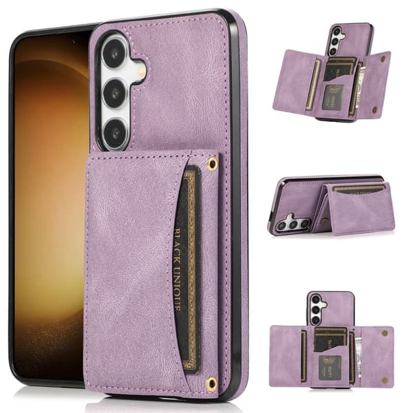 Plånboksfodral för Samsung Galaxy S26 Plus Tri-Fold Kickstand PU - Lila