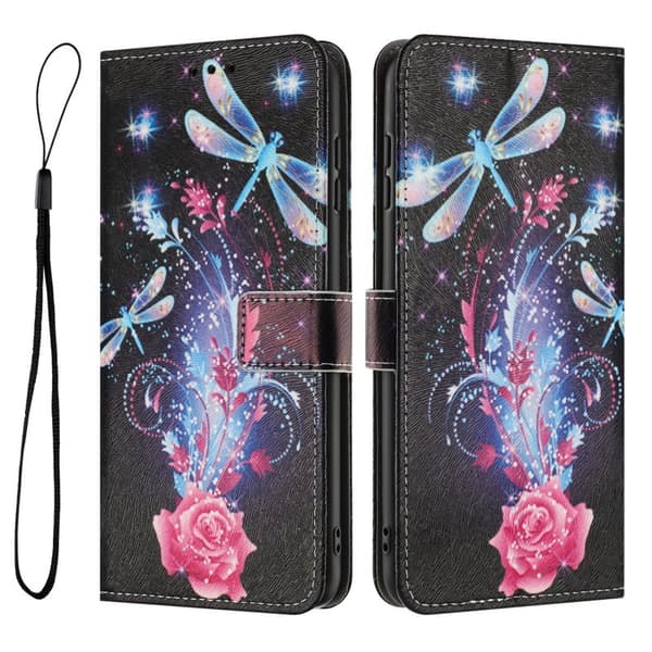 Plånboksfodral för Samsung Galaxy S26 Plus Mönstertryck Konstläder - Dragonfly