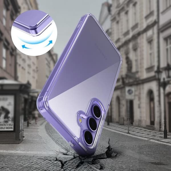 Tech-Protect Telefontaske til Galaxy S25 Flexair Hybrid - Klar Transparent