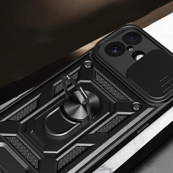 Mobilskal till iPhone 17 Hybrid Armor Camshield - Svart Svart