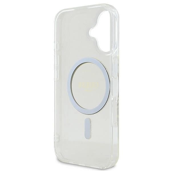 Guess iPhone 16 Mobilskal MagSafe IML Glitter Circle - Transparent Transparent