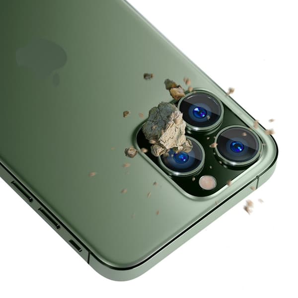 3MK iPhone 13 Pro/13 Pro Max härdat glas Kameraskydd - Grön