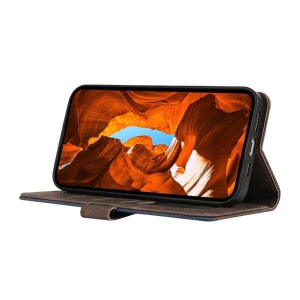 ABEEL Samsung Galaxy S25/S24 Plånboksfodral Konstläder RFID Skydd - Brun