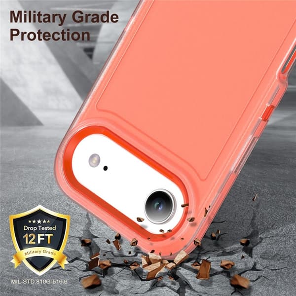 Mobilskal till iPhone Air Kickstand Silikon - Transparent/Orange Transparent