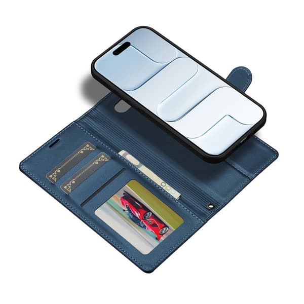 LC.IMEEKE L2 Series iPhone Air Plånboksfodral Konstläder - Blå