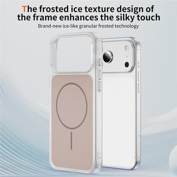 Mobilskal till iPhone 17 Pro Max MagSafe Skin Touch TPU PC - Guld Guld