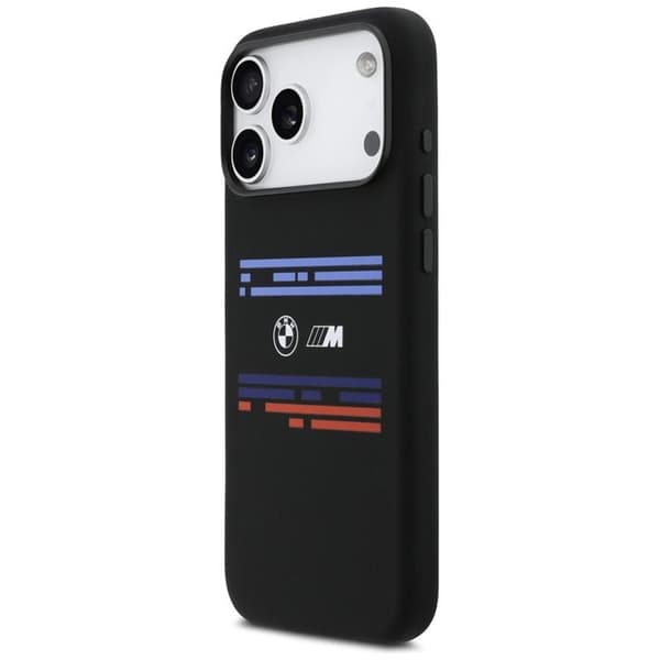 BMW Mobilskal till iPhone 17 Pro Max MagSafe Silikon Horizontal Line Svart