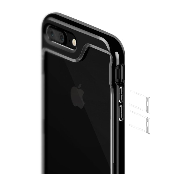 Caseology Skyfall-kuori Apple iPhone 7 Plus -puhelimelle - Jet Black